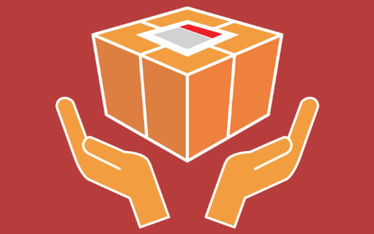 bisnis e-niaga pengiriman paket paket produk
