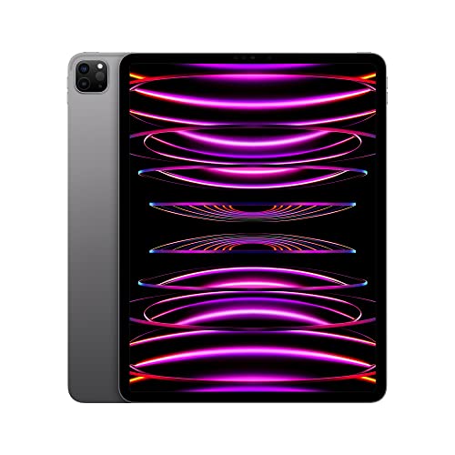 Apple iPad Pro 12,9 inç (6. Nesil): M2 çip, Liquid Retina XDR Ekran, 256GB, Wi-Fi 6E, 12MP ön/12MP ve 10MP Arka Kameralar, Face ID, Tüm Gün Süren Pil Ömrü – Uzay Grisi