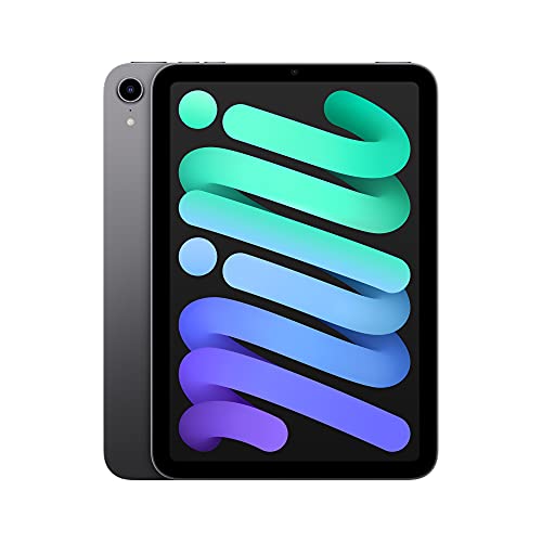 Apple iPad Mini (6. Nesil): A15 Bionic çip, 8,3 inç Sıvı Retina Ekran, 64 GB, Wi-Fi 6, 12 MP ön/12 MP Arka Kamera, Dokunmatik Kimlik, Tüm Gün Süren Pil Ömrü – Uzay Grisi