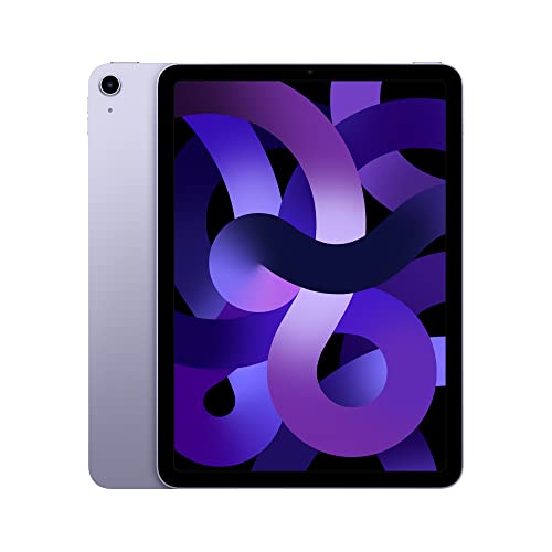 Apple iPad Air (5. Nesil): M1 çip, 10,9 inç Sıvı Retina Ekran, 64 GB, Wi-Fi 6, 12 MP ön/12 MP Arka Kamera, Touch ID, Tüm Gün Süren Pil Ömrü – Mor