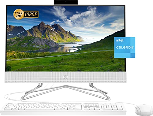 Desktop multifuncional HP 2022 mais novo, 21,5