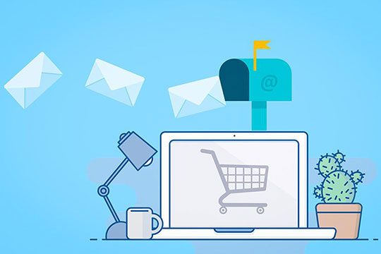 التجارة الإلكترونية ، التسويق ، التسوق ، عربة التسوق ، النشرة الإخبارية ، البريد الإلكتروني