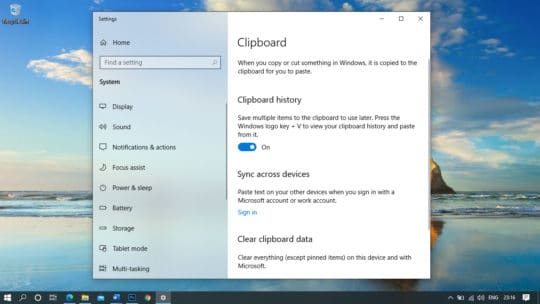 Windows-10-Облако-Буфер обмена