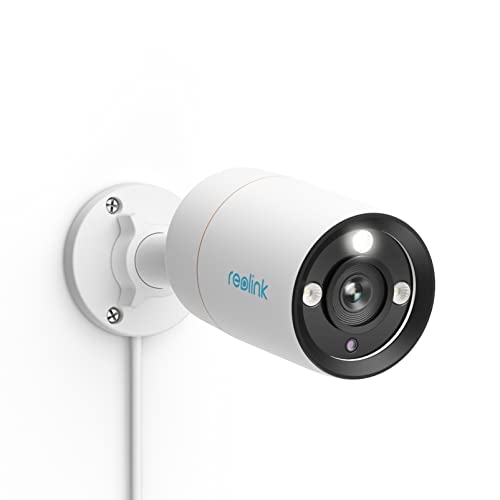 REOLINK Caméra IP PoE 12MP Extérieure, Caméras de Surveillance Bullet pour la Sécurité à Domicile, Détection Intelligente Humain/Véhicule/Animaux Domestiques, Vision Nocturne Couleur 700lm, Conversation Bidirectionnelle, Carte Micro SD jusqu'à 256 Go, RLC-1212A