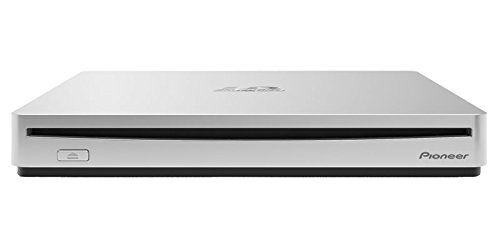 PIONEER 外置藍光驅動器 BDR-XS07S 銀色匹配 Mac.6X 插槽加載便攜式 USB 3.2 Gen1(3.0) BD/DVD/CD 刻錄機。支持 BDXL 和 M-Disc 格式。 USB 總線供電