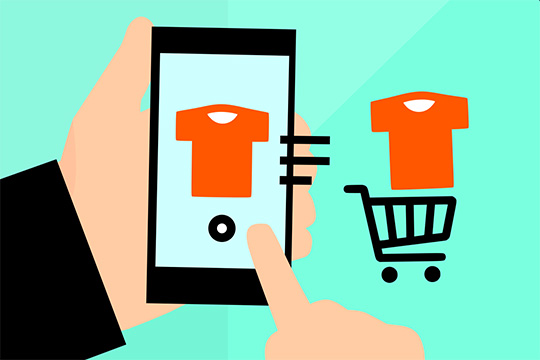 compras-ecommerce-aplicativo-móvel-cliente-carrinho-comprar-venda-venda