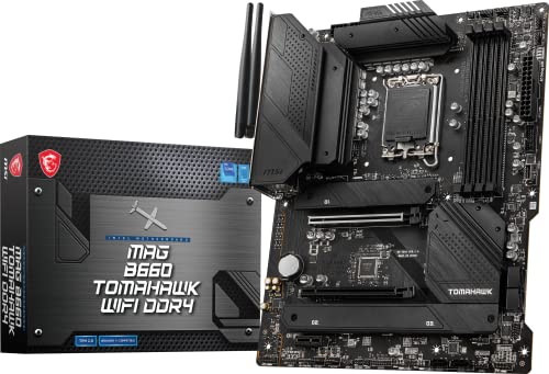 MSI MAG B660 Tomahawk WiFi DDR4 ゲーミング マザーボード (ATX、第 12 世代インテル コア、LGA 1700 ソケット、DDR4、PCIe 4、2.5G LAN、M.2 スロット、Wi-Fi 6)
