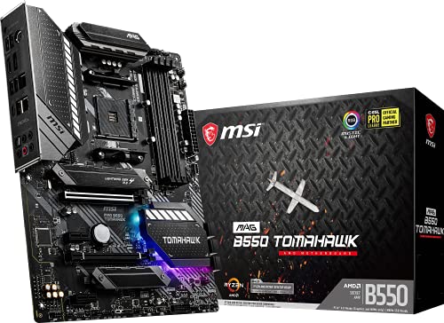 MSI MAG B550 TOMAHAWK ゲーミング マザーボード (AMD AM4、DDR4、PCIe 4.0、SATA 6Gb/s、M.2、USB 3.2 Gen 2、HDMI/DP、ATX、AMD Ryzen 5000 シリーズ プロセッサー)