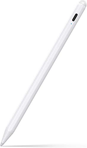 Стилус для iPad 9-го и 10-го поколения-2X Активный карандаш с быстрой зарядкой, совместимый с Apple iPad Pro 11 и 12,9 дюйма 2018–2023 гг., iPad Air 3/4/5, iPad 6-10, iPad Mini 5/6 Gen-White