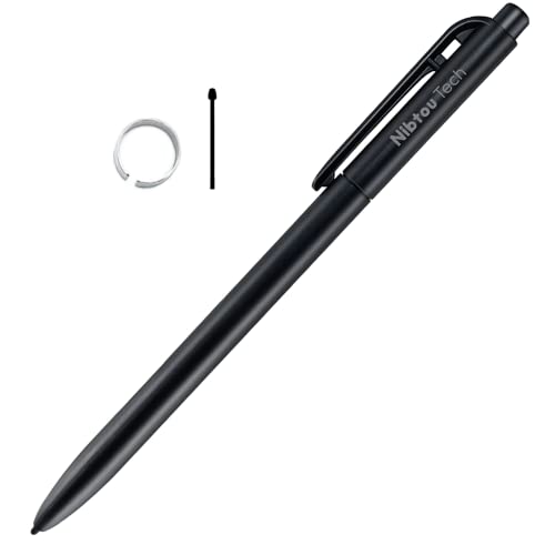 NibtouTech NBT08 EMR Stylus, Digital Pen (чувствительность к давлению 4096, отклонение ладони, цифровой ластик), подходит для большинства планшетов Galaxy Note/Remarkable. (черный)