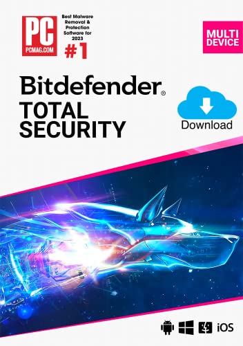 Bitdefender Total Security - 5 Dispositivos | Assinatura de 1 ano | PC/Mac | Código de ativação por e-mail