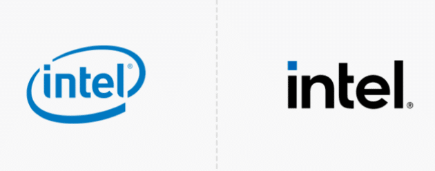Przeprojektowanie logo firmy Intel