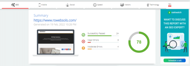 rankwatch-rswebsols-รายงาน