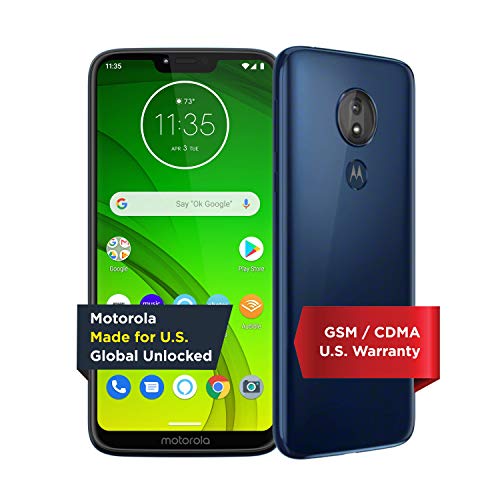 Moto G7 Power with Alexa Push-to-Talk – ロック解除 – 32 GB – マリンブルー (米国保証) – Verizon、AT&T、T–Mobile、Sprint、Boost、Cricket、および Metro