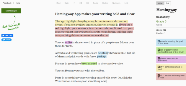Hemingway-Editör-yazınızı-geliştirin
