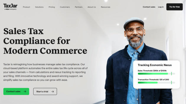 taxjar.com-captura de tela