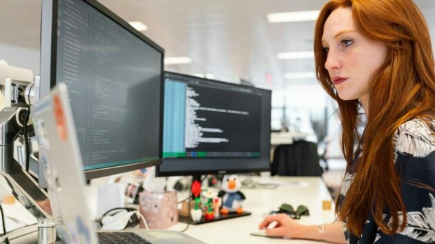 Business-Coding-Desk-Office-Lavoro-Programmazione-Software di sviluppo