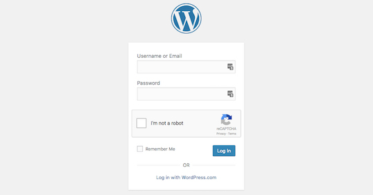 page de connexion wordpress