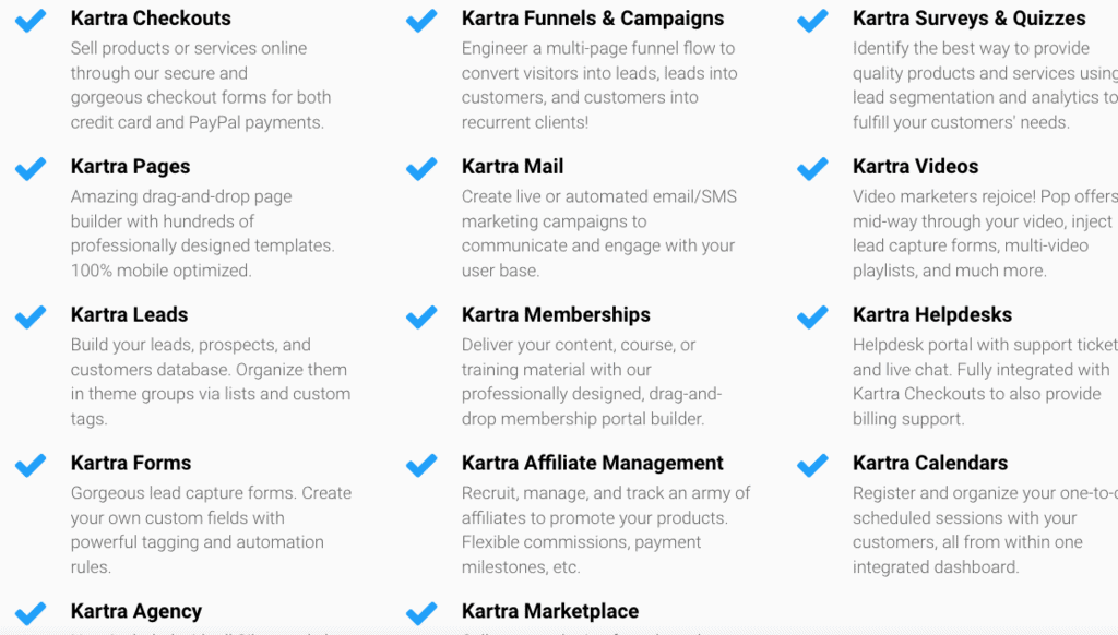 Kartra çevrimiçi kurs platformu örneği üç