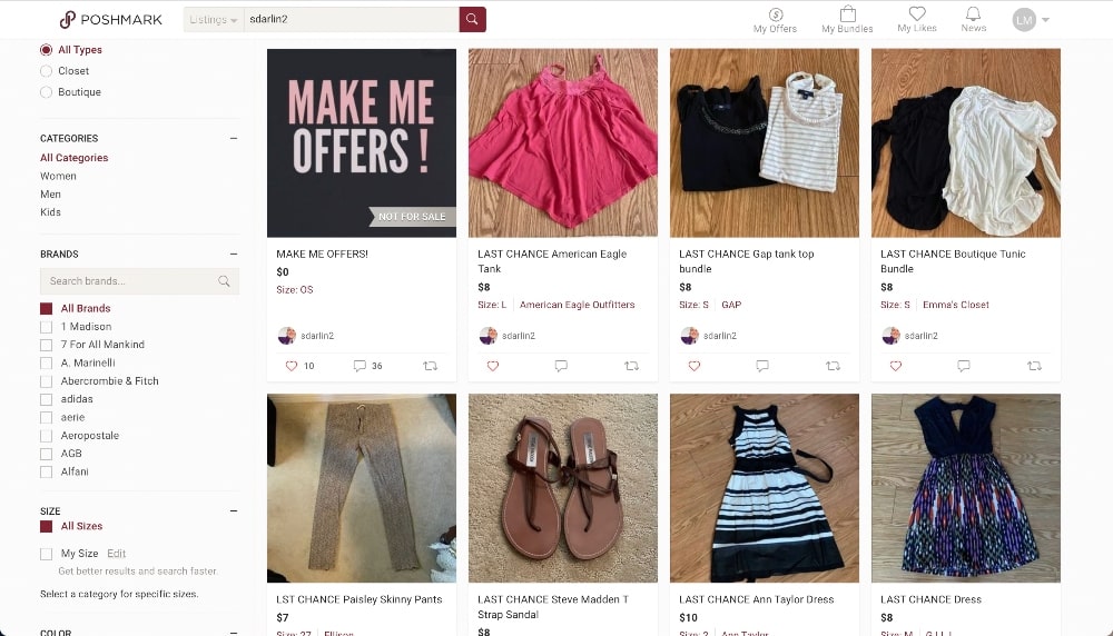 如何在 poshmark 上賣衣服的截圖