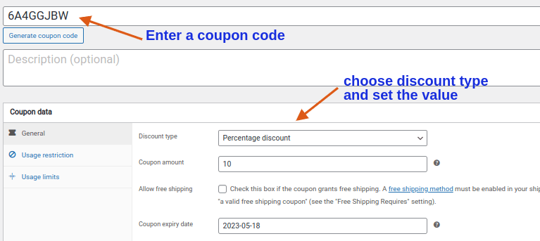 criando códigos de cupom no WooCommerce