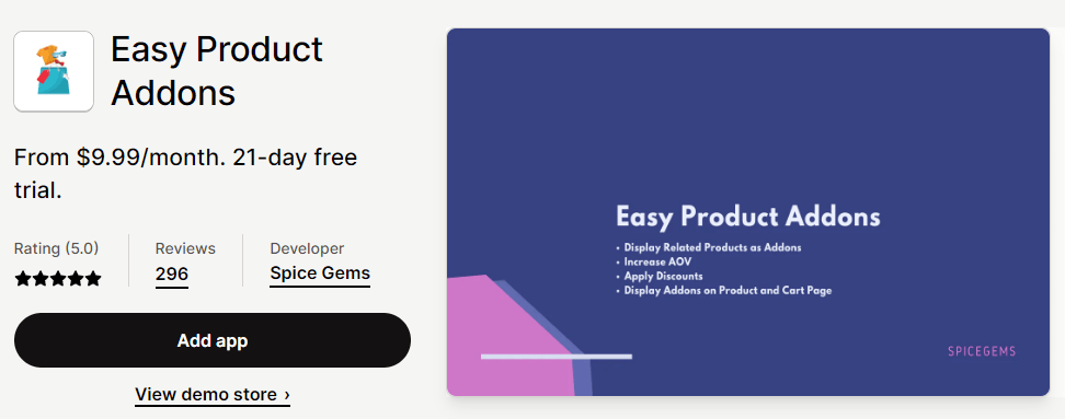 Complementos fáciles de productos