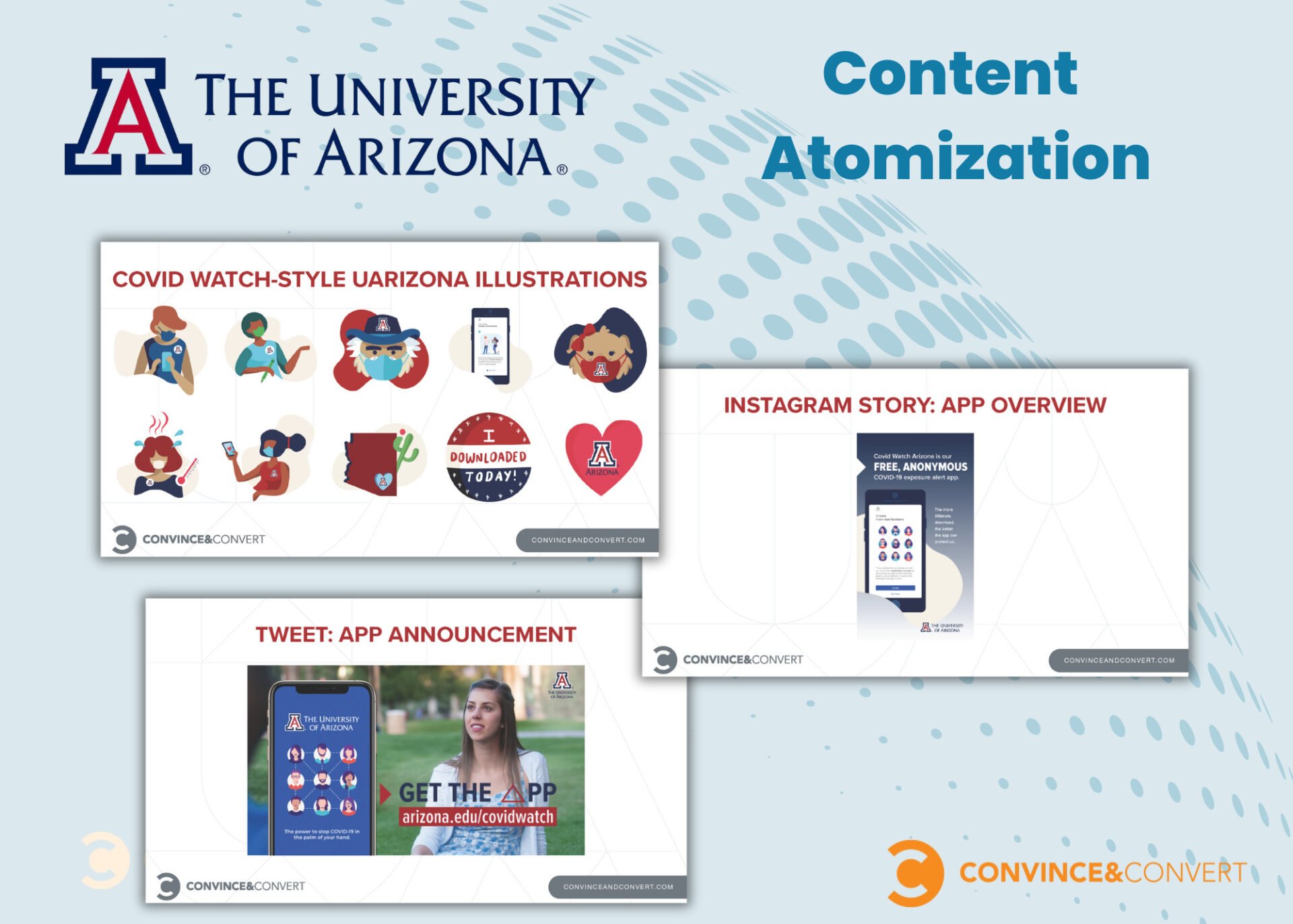 Atomización de contenido de la Universidad de Arizona