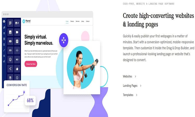 Creador y editor de páginas de destino de Leadpages
