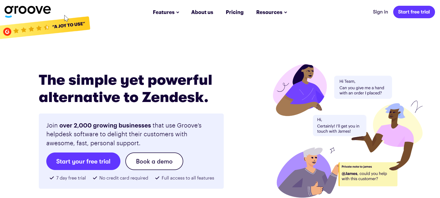 GrooveHQ: le migliori app di chat dal vivo per Shopify