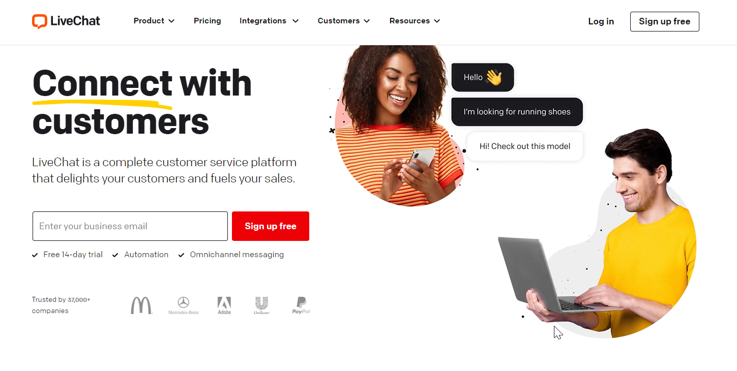 LiveChat - Le migliori app di chat dal vivo per Shopify
