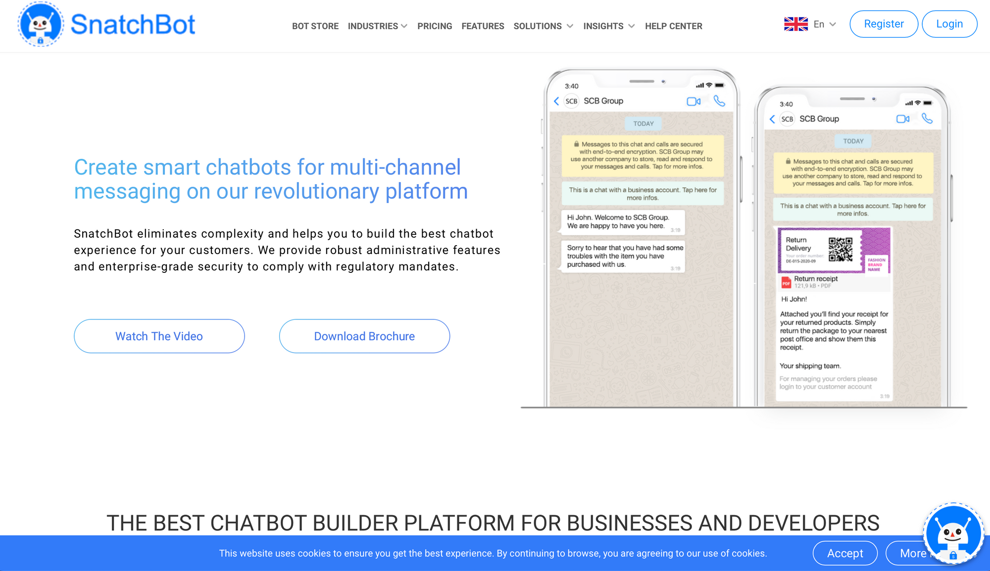 SnatchBot – chatboty e-commerce