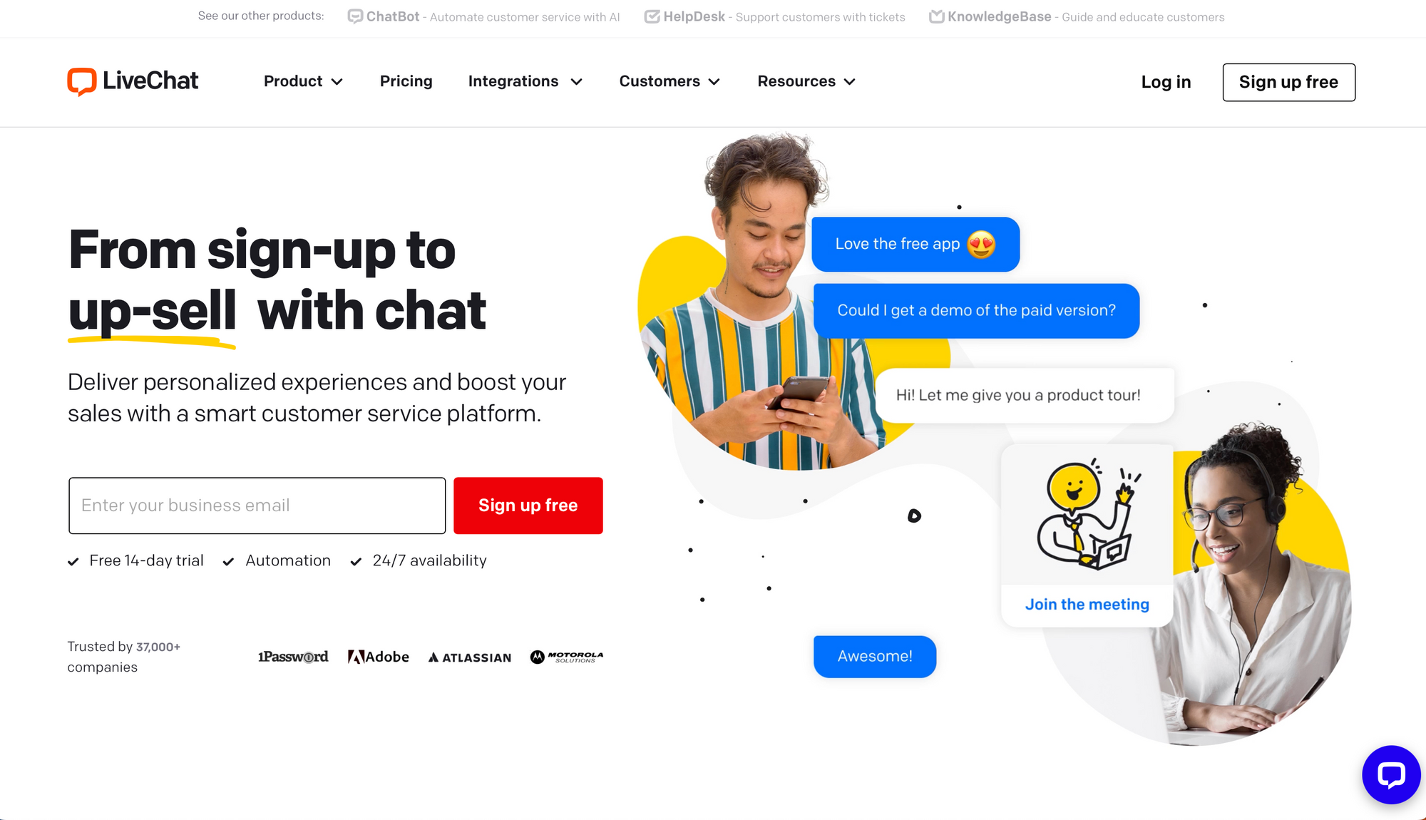 LiveChat - ウェブサイトに最適なライブチャット アプリ
