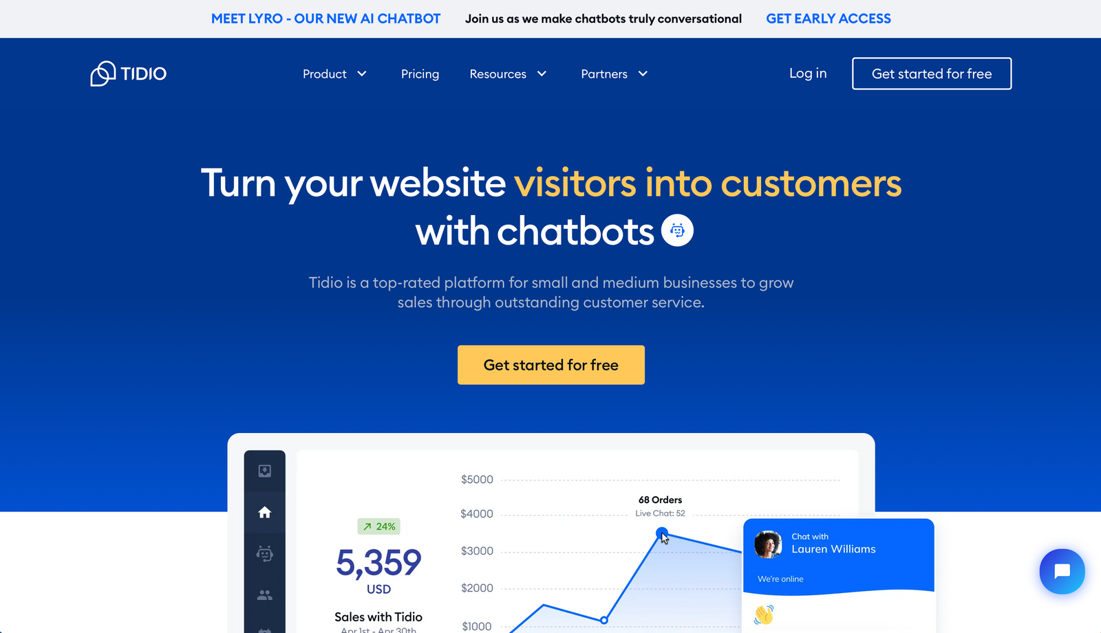 Tidio - ウェブサイトに最適なライブチャット アプリ
