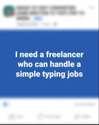 Lavori di inserimento dati per truffatori nei gruppi di Facebook