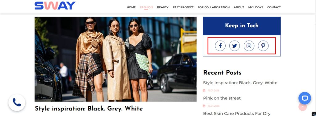 Templat Situs Web Influencer