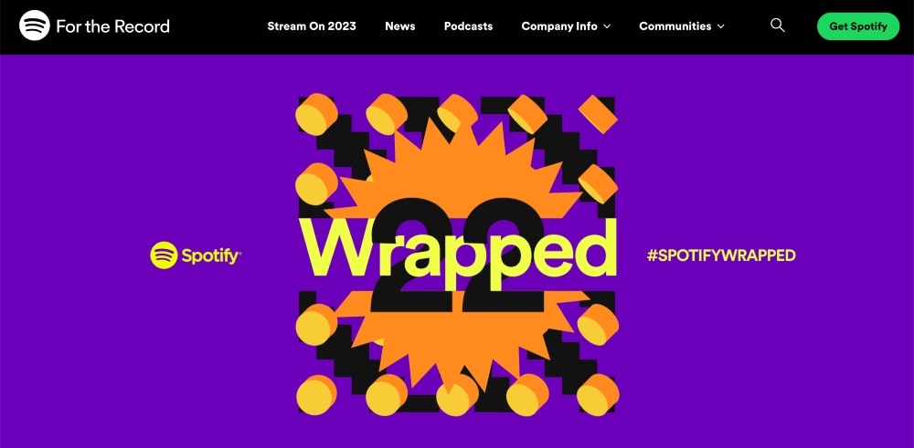 Screenshot der Spotify Wrapped-Aktion