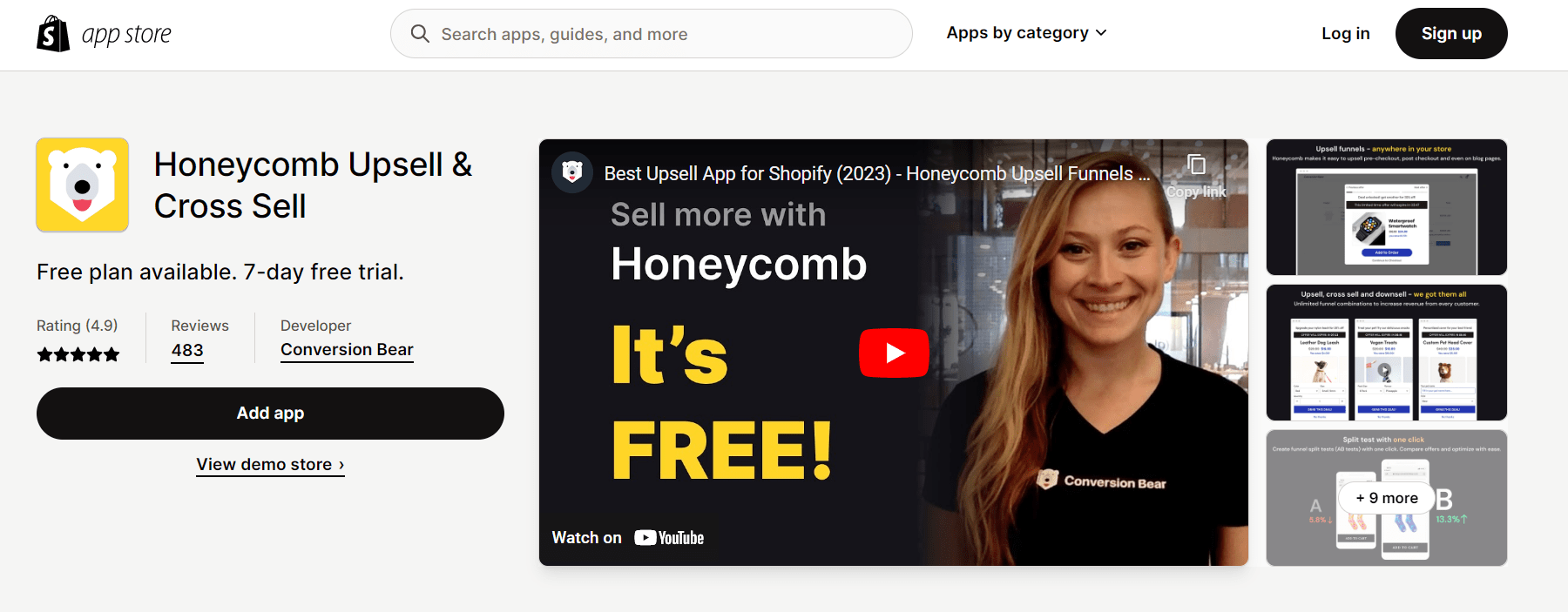 Honeycomb Upsell