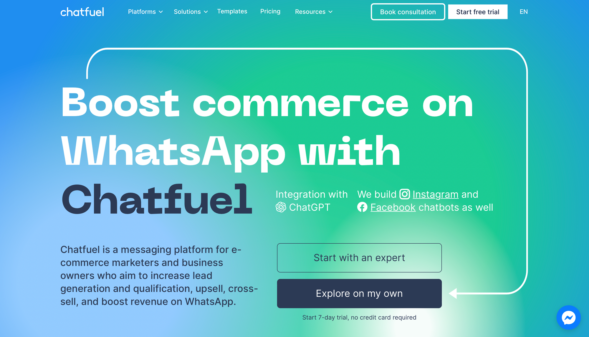 Chatfuel - Bots de compras para comércio eletrônico