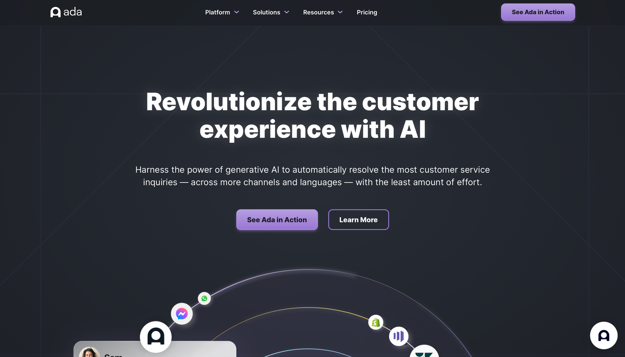 Ada - Bots de compras para comércio eletrônico