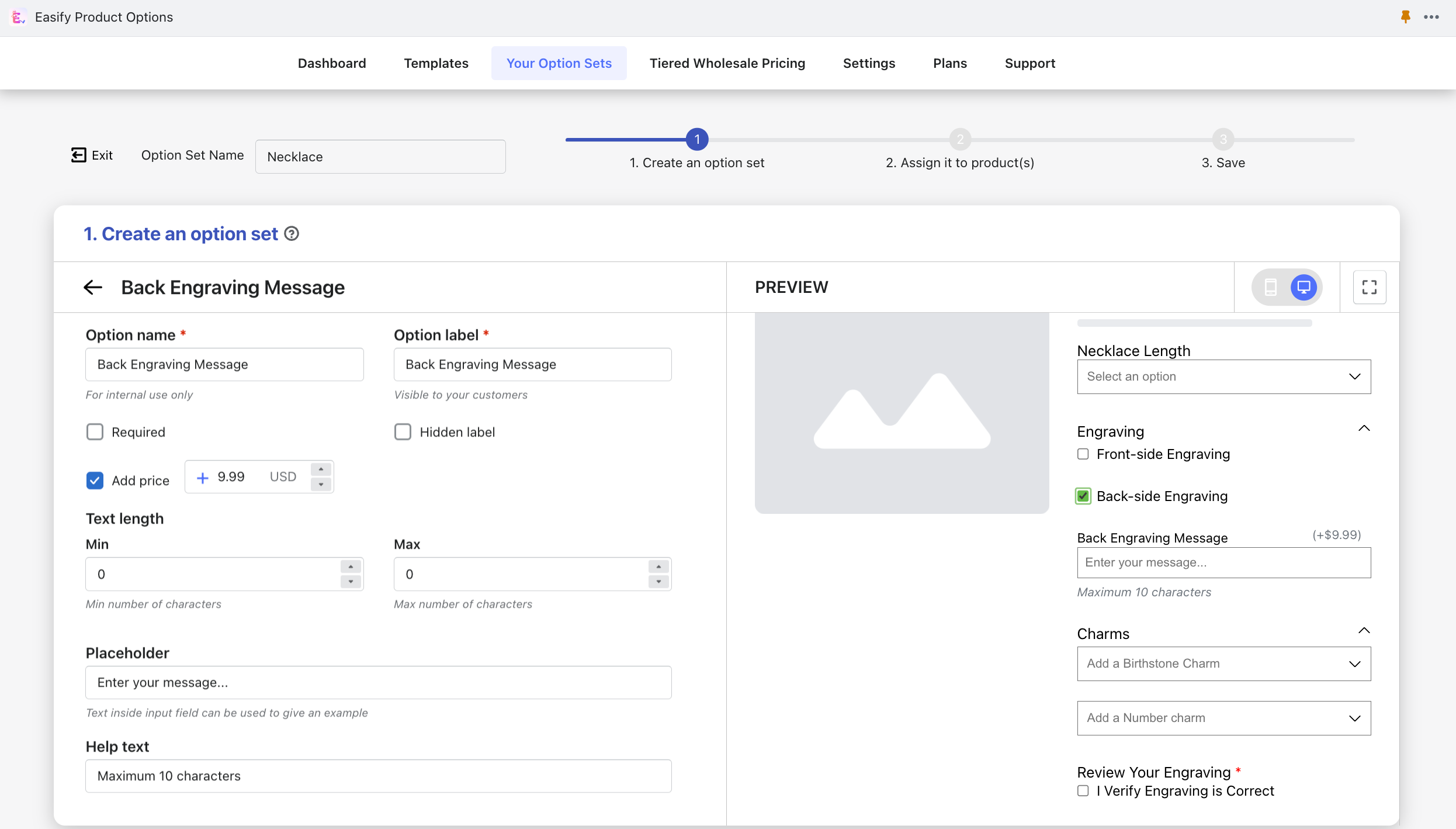 dodaj pole tekstowe do shopify produktu