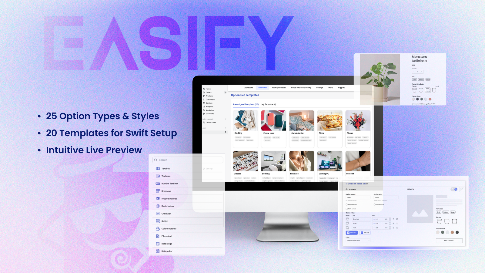 opciones ilimitadas de productos shopify
