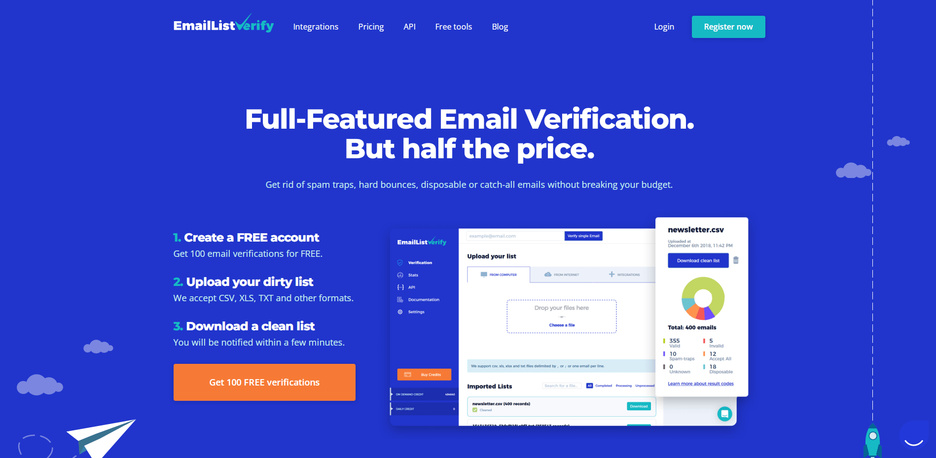 emaillistverify-メインページ