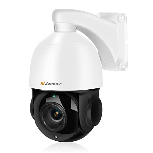 Cameră IP POE PTZ de exterior 4K 8MP cu Pan Tilt 20x Zoom optic și Detectare vehicul uman, Cameră de securitate Speed Dome cu 320ft IR Night Vision, Urmărire automată, Audio bidirecțional (compatibil cu Hikvision)