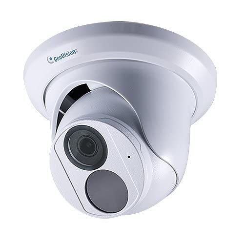 Geovision GV-EBD4704 4MP H.265 Super Low Lux WDR Pro IR Eyeball Dome Cameră IP cu lentilă de 2,8 mm, microfon încorporat