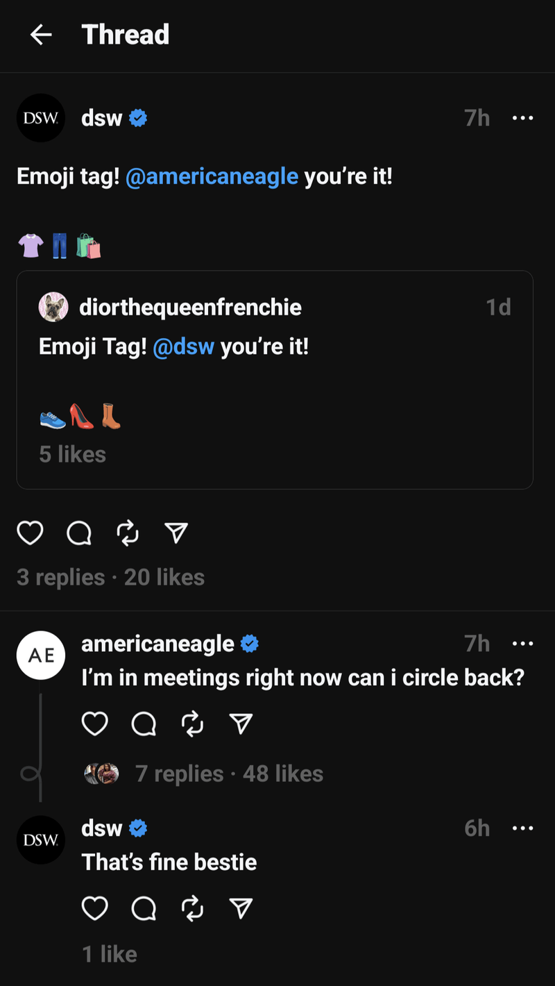 Avvia una discussione con account pertinenti