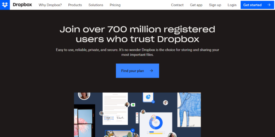 Dropbox.com لقطة شاشة