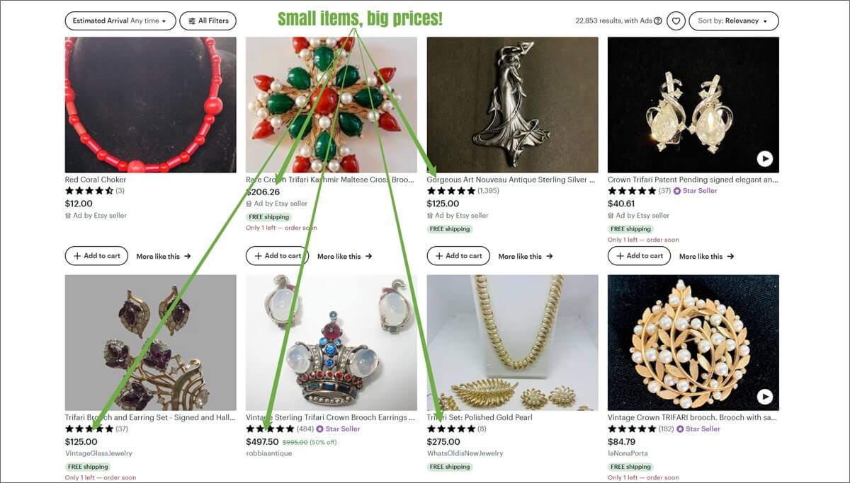 在 etsy 上翻轉珠寶