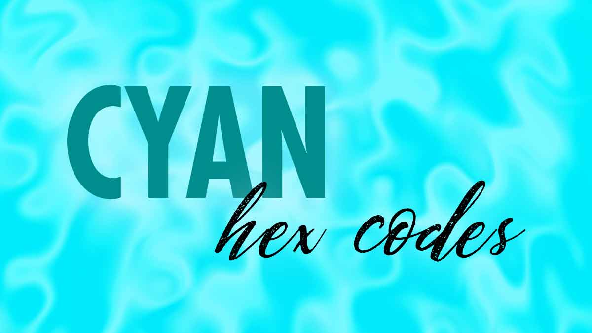 Kunst, die blaues Poolwasser hervorruft, sagt Cyan-Hex-Codes.