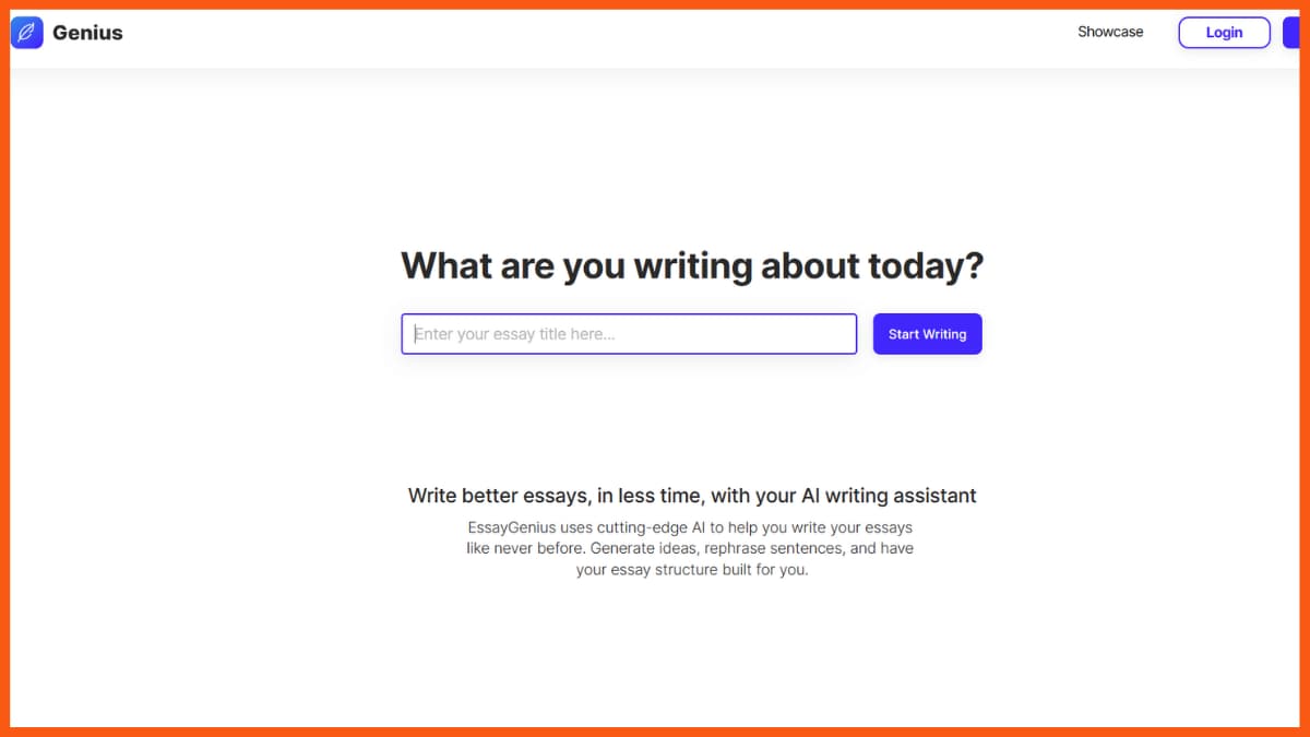 Meilleurs outils d'assistant d'écriture IA - EssayGenius