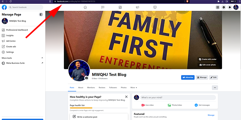 Adres URL bloga testowego MWQHJ